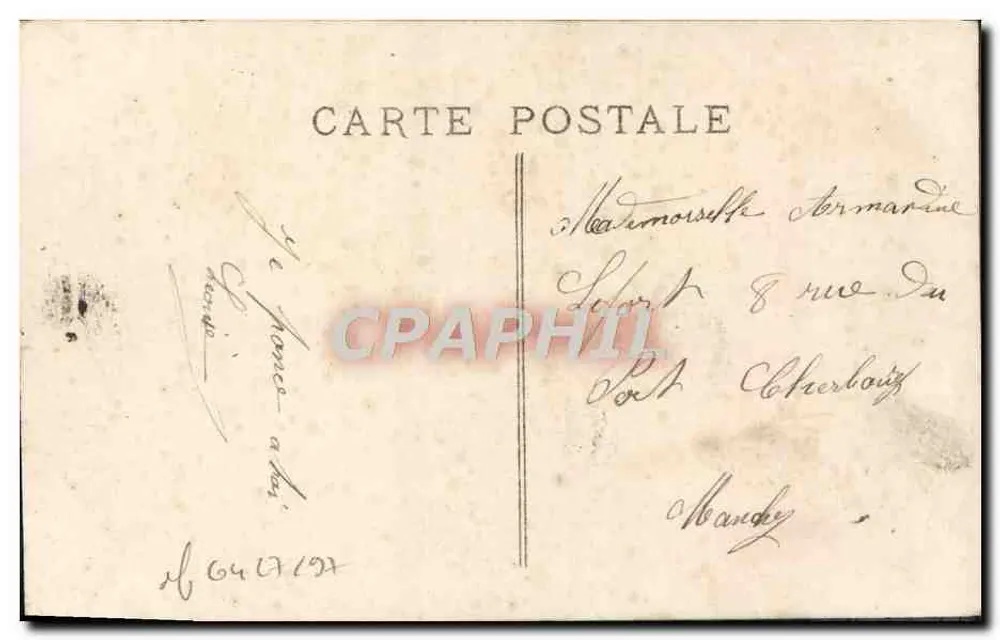 Frau mit Blumenstrauß — Frohes Neues Jahr — GTP Paris - Rückseite