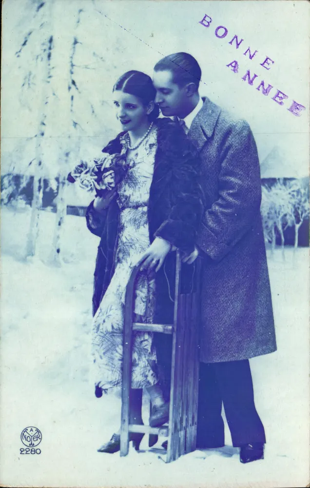 Paar im Winter — WeihnachtsSzene — Verlag PARIS NOTER n° 2280 - Vorderseite
