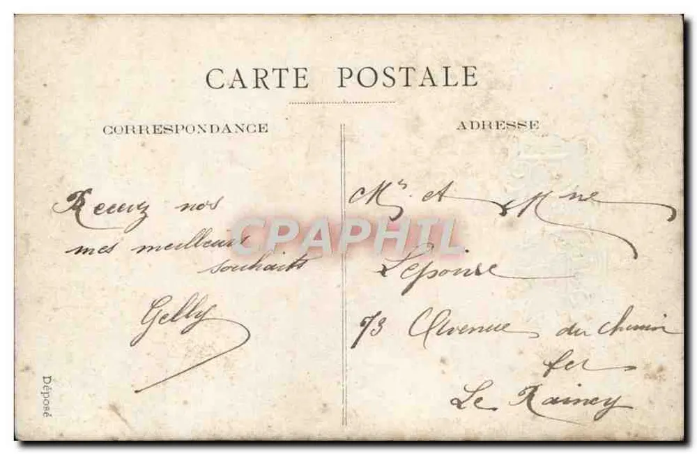 Mädchen am Telefon — Blumendekor — Verlag L'Enormand Page, Nr. 113 - Rückseite
