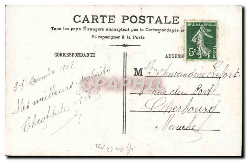 Junge Frau in Pelzhut — Frohe Neujahr — Walery, Paris, Nr. 78 - Rückseite