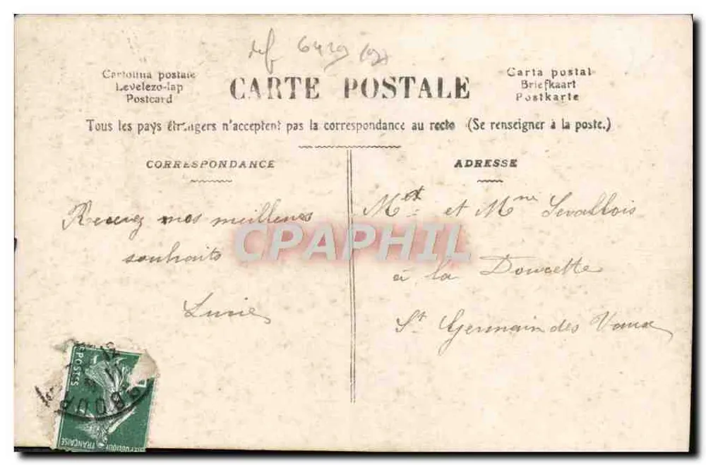 Familie mit Rosenstrauß — MTL 9908 — Verleger MTL - Rückseite