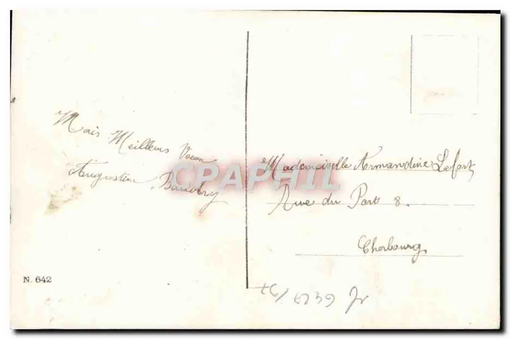 Paar — Frohe Neujahr — Verlag Nr. 642 - Rückseite