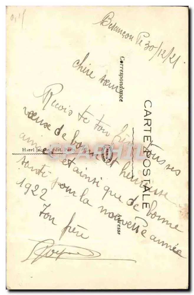 Galhos de larch — Ano Novo — Harel Jacot, edit. Paris - Verso