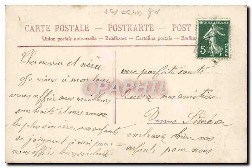 Mädchen in einem rosa Kleid — Briefkasten — Anonymer Verlag Nr. 4112 - Rückseite