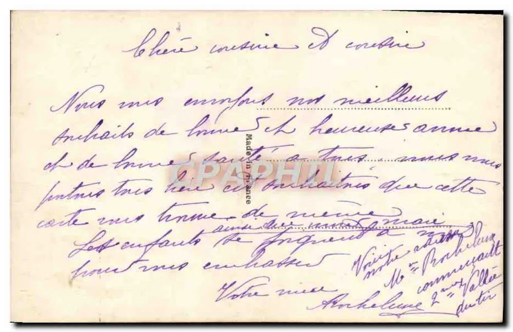 Zwei junge Mädchen — 'Glückliches Neues Jahr' — Verlag Super, Nr. 761 - Rückseite