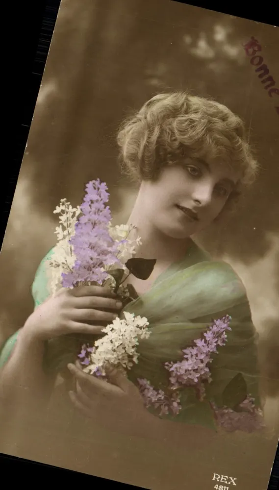 Junge Frau mit Lilien — Bonne Photo REX 4811 - Vorderseite
