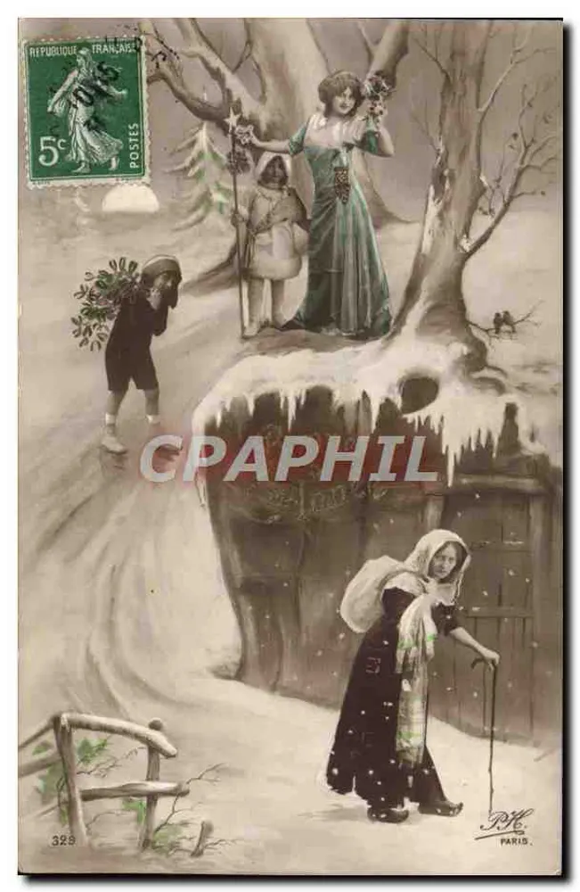 Cena de Natal Nevada — ilustração de P.M. — Paris, n°329 - Frente
