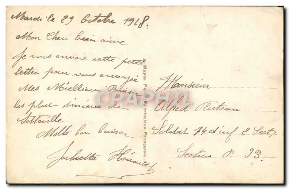 Liebendes Paar — Tropischer Garten — Verlag Van Noyer n°2299 - Rückseite