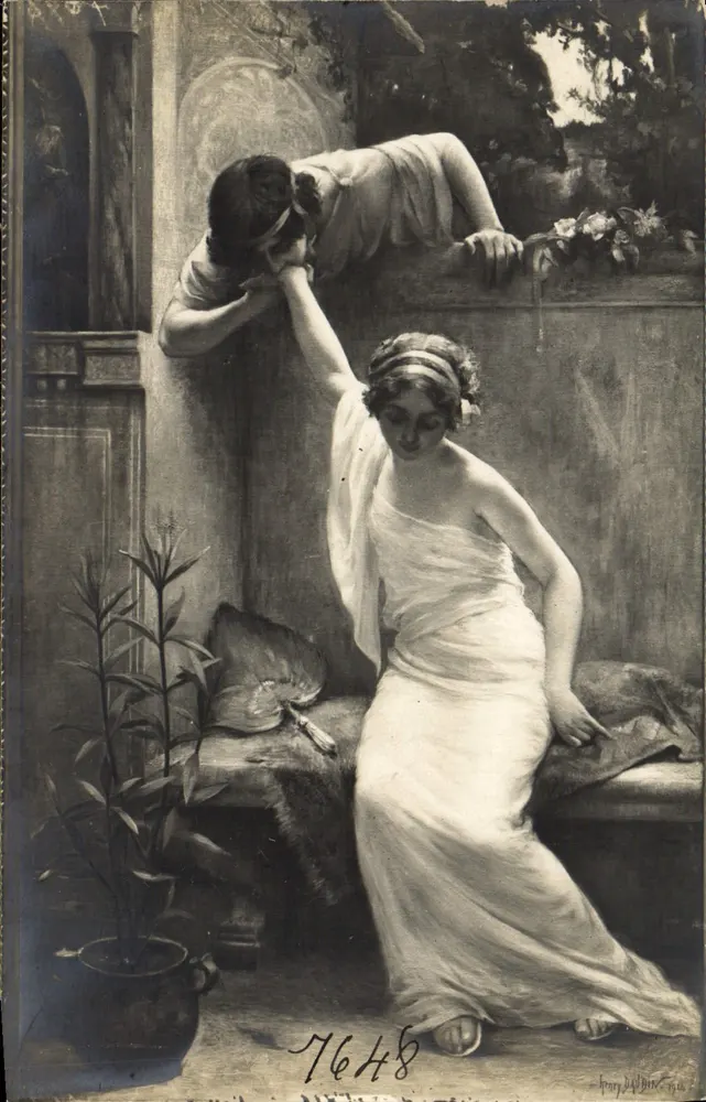 Idylle in Pompeji — Henri Daudin, Nr. 7648 - Vorderseite