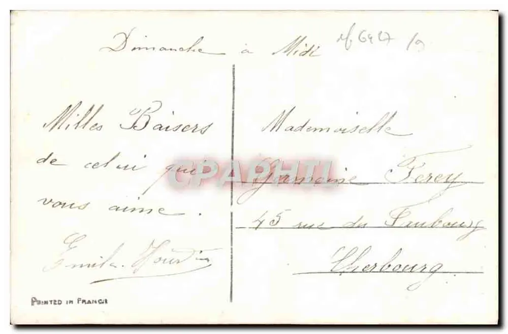 Junges Paar — ein Mann reicht einer Frau eine Blumenstrauß — ROP, Nr. 5139 - Rückseite