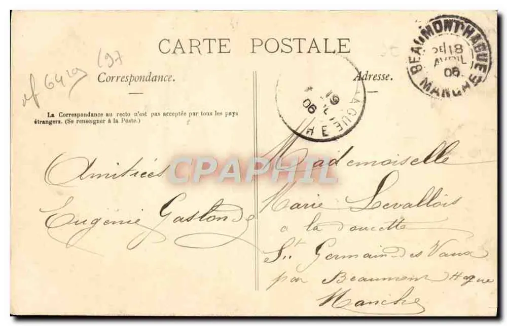 Liebesgeschichte — romantische Szene mit Text — anonymer Verleger, Nr. 5 - Rückseite