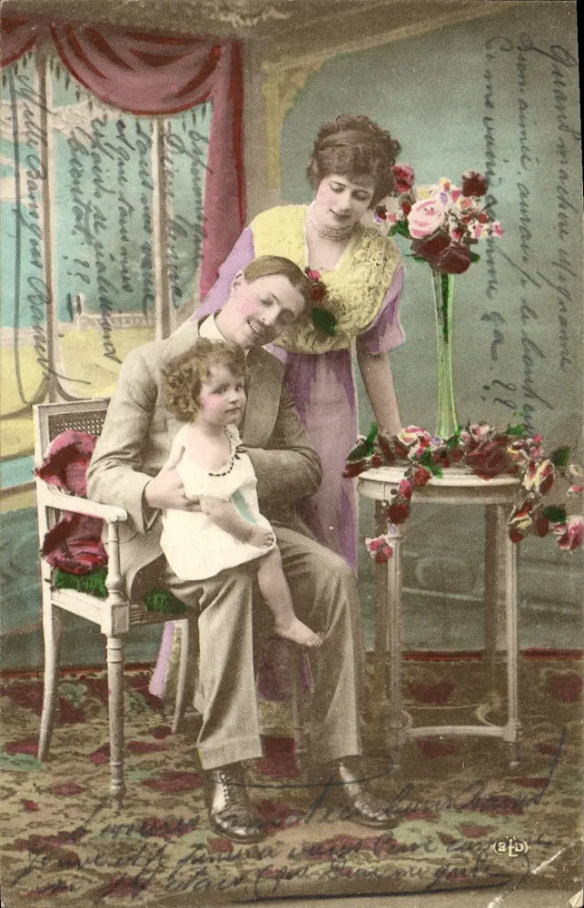Familie — Innenraum-Szene — Verlag B. D. (B. D. Paris) n° 18 - Vorderseite