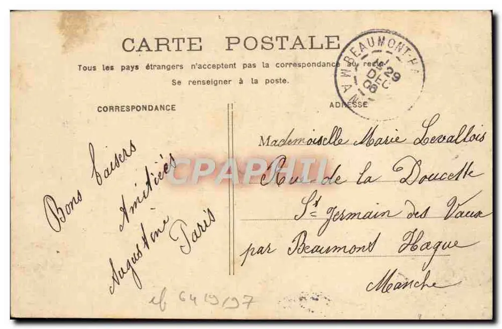 Scène orientaliste — femme assise près d'une fontaine, homme debout — éditeur non visible, n°4 - Rückseite