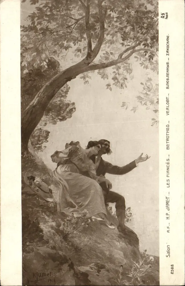 Die Verlobten — H.P. Jamet — Salon 2588 — 1914 - Vorderseite