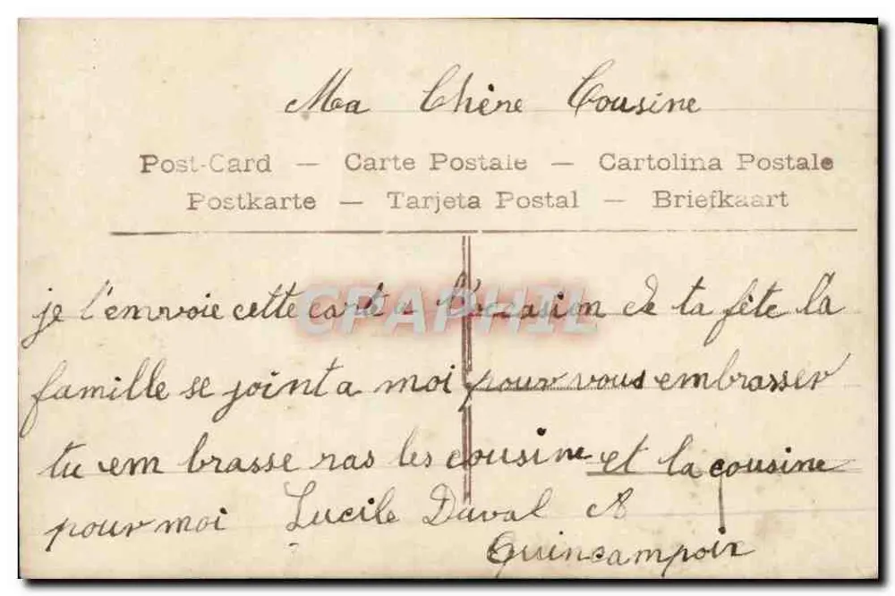 Ein Paar unter einem Bogen — Ein Blumengedanke zu deiner Feier — Verlag A.P.F. n° 10 - Rückseite