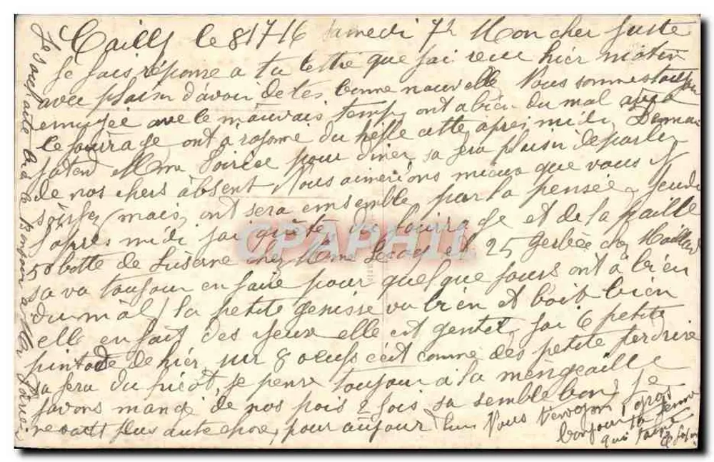 Liebe in einem Luftschiff — Visé Paris 2279/1 AA - Rückseite