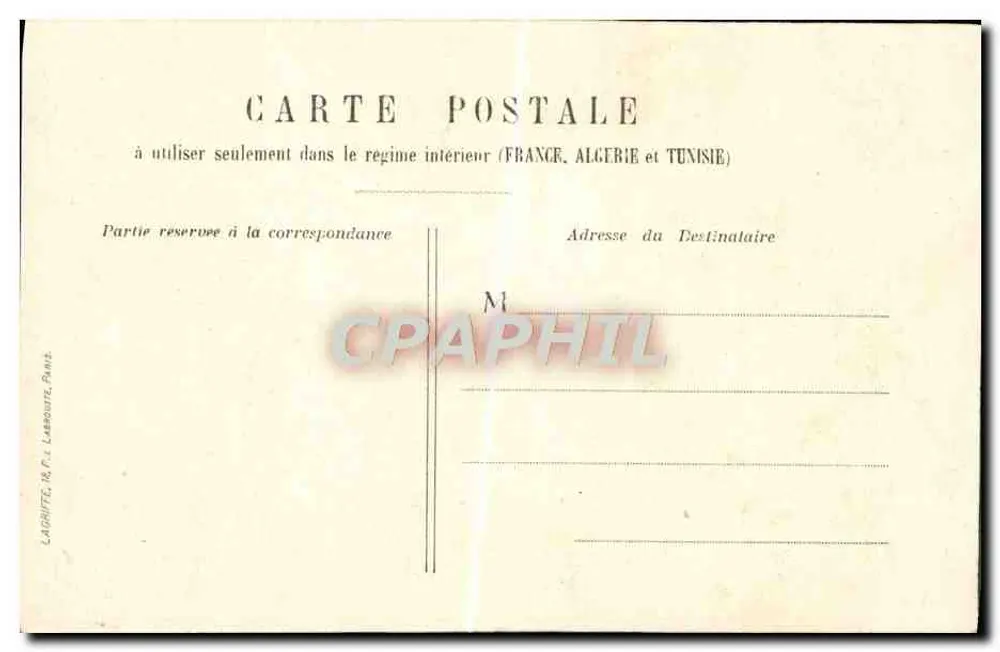 Ich erstarb in deinen geliebten Armen — romantische Szene — Lagriffé, 18, rue Labrousse, Paris - Rückseite