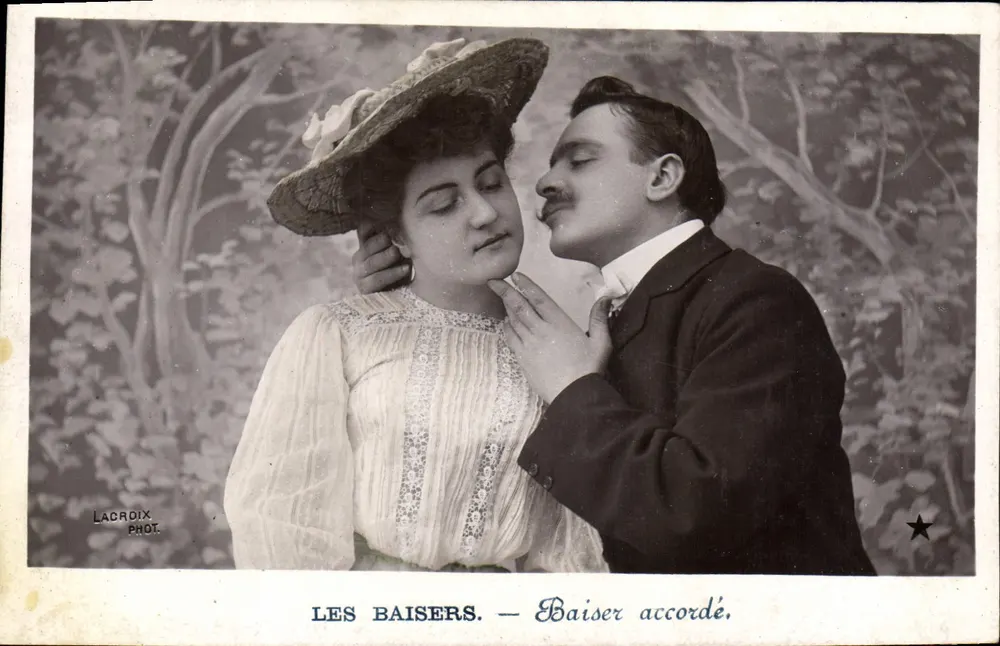 Die Küsse — Ein gegebener Kuss — Lacroix Foto. - Vorderseite