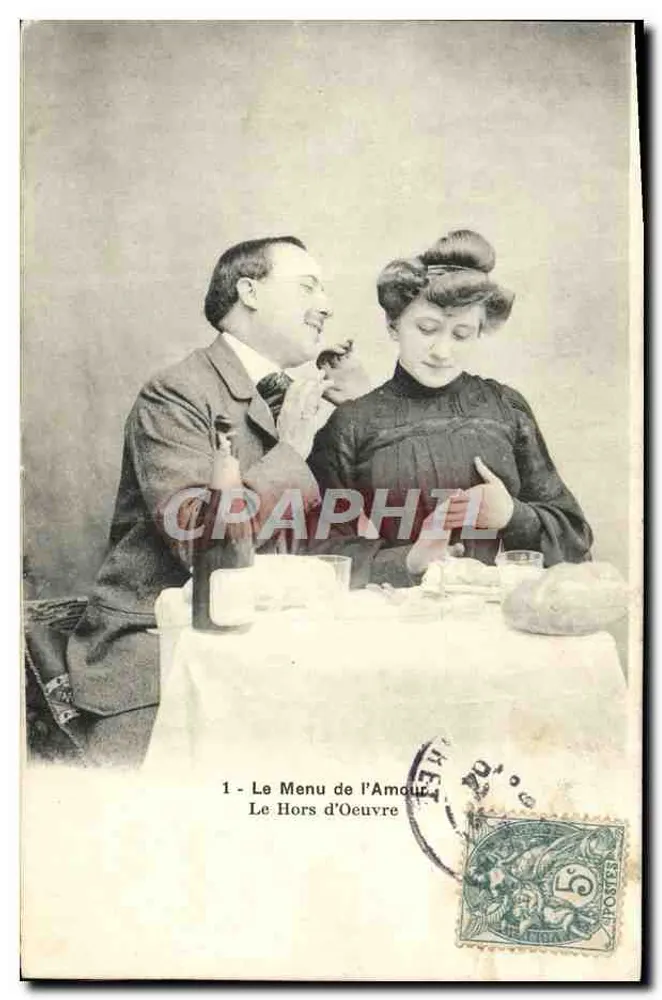Das Menü der Liebe — Der Vorspeise — Verlag S. M. L. Bromure, Paris - Vorderseite