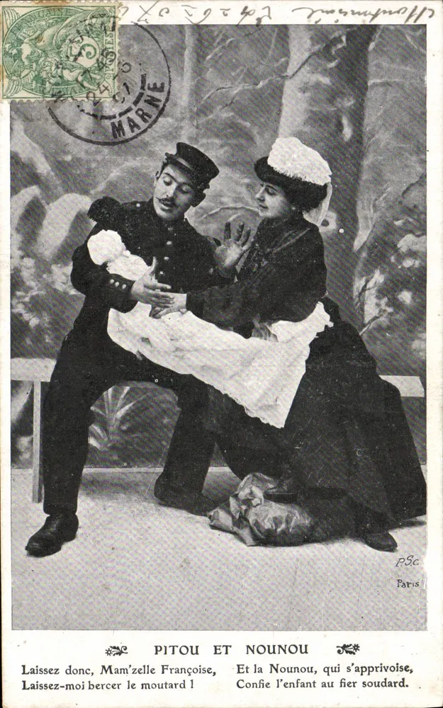 Pitou und Nounou — Theater-Szene — P.S.C. Paris - Vorderseite