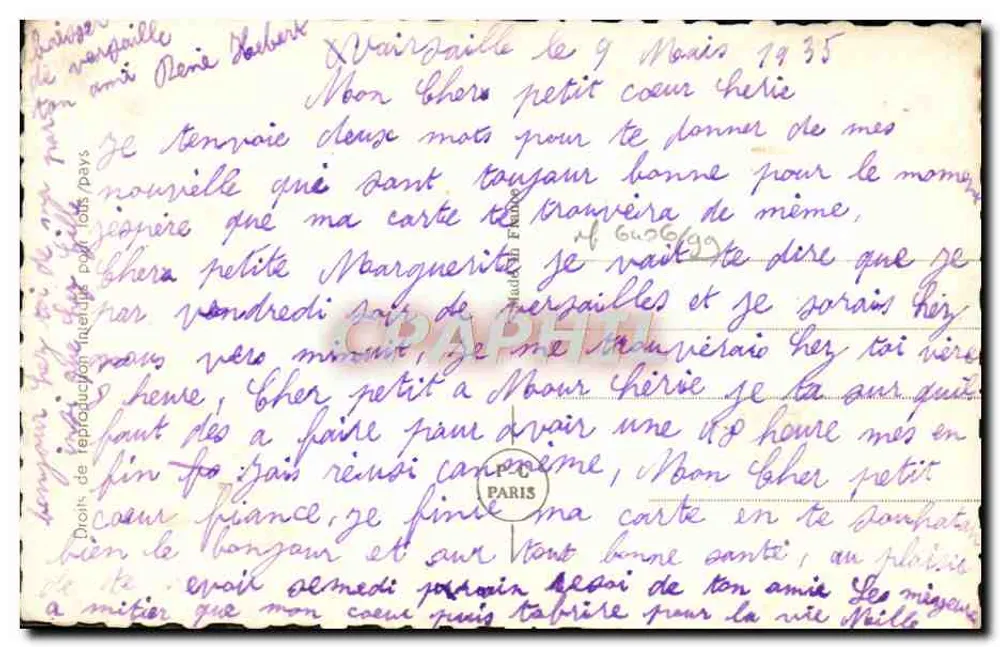 Liebesbrief — PC BIRD n°4256/2 - Rückseite