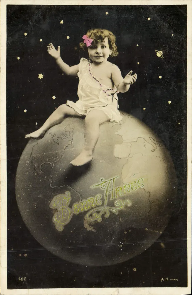 Menina pequena na Terra — Boa Ano — A. N. Dany, n° 482 - Frente