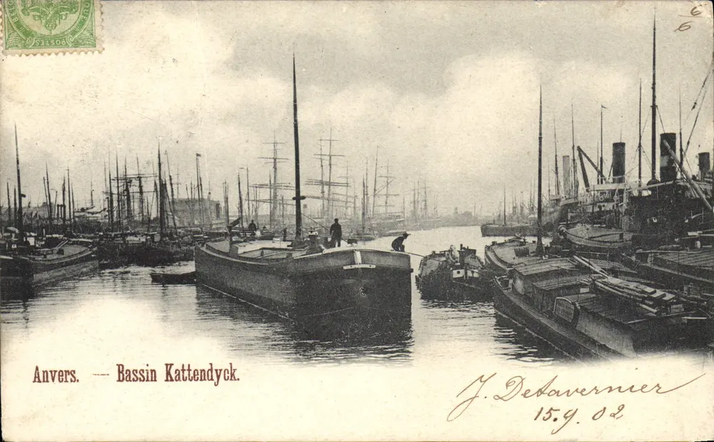 Antwerpen — Kattendyck Hafen — J. Debavernier - Vorderseite