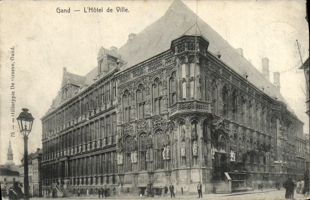 Gand — O Palácio de Justiça — Heliotipia De Graeve - Frente