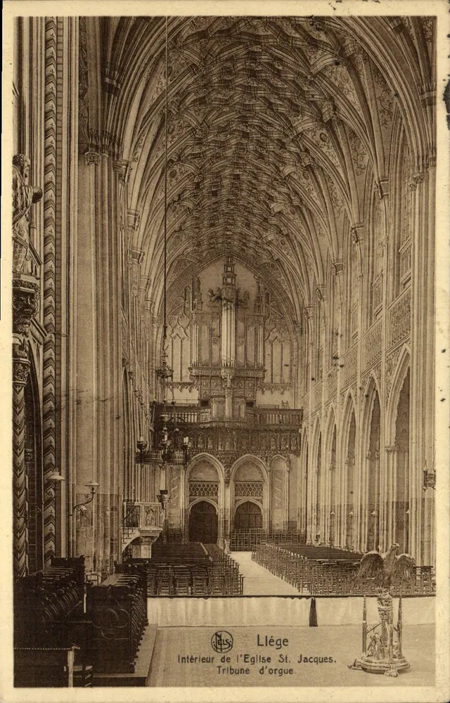 Innenansicht der Kirche St. Jacques — Orgeltribüne — Verlag Lus, Serie 8, Nr. 69 - Vorderseite