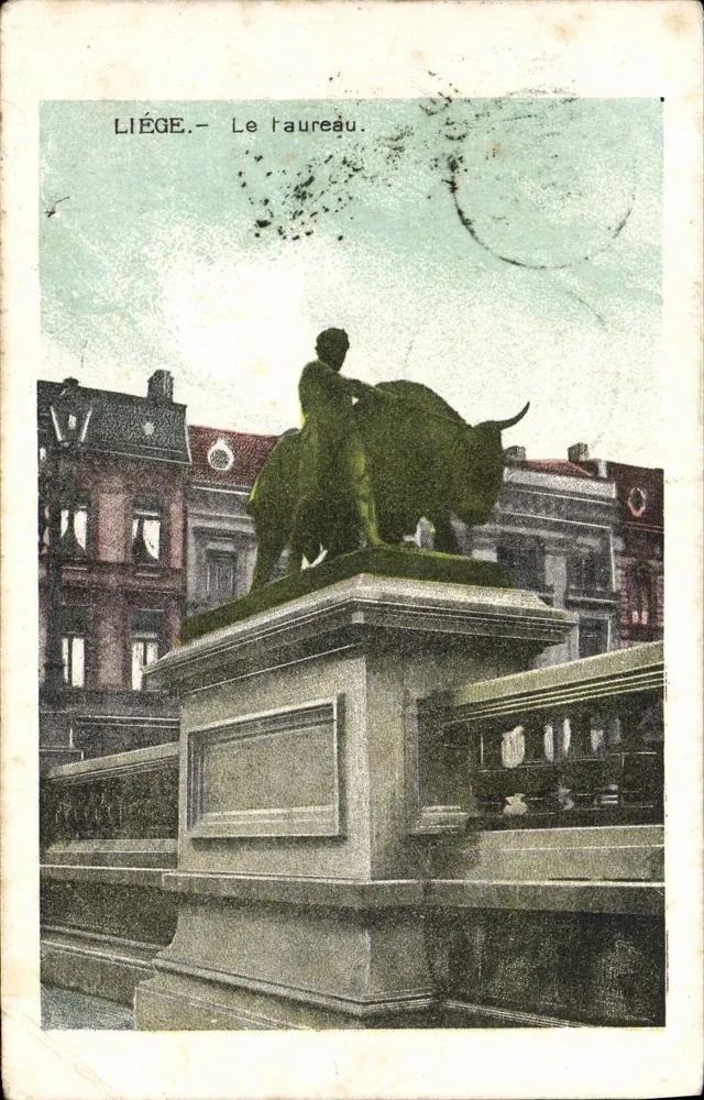 Liège — Le taureau. — Éditeur : Imprimerie de Liège, n° 320 - Frente