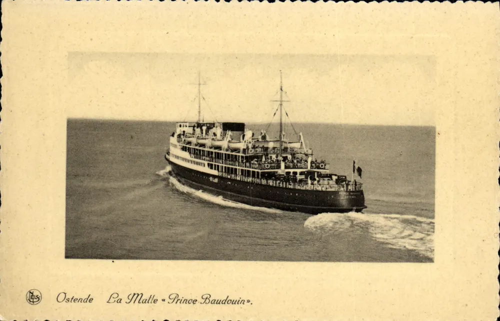 Ostende — Das Dampfschiff « Prince Baudouin » — Verlag LJS - Vorderseite