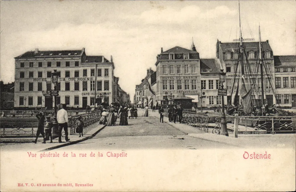 Allgemeine Ansicht der Chapelle Straße — Ostende — Ed. V. G. avenue du midi, Brüssel - Vorderseite