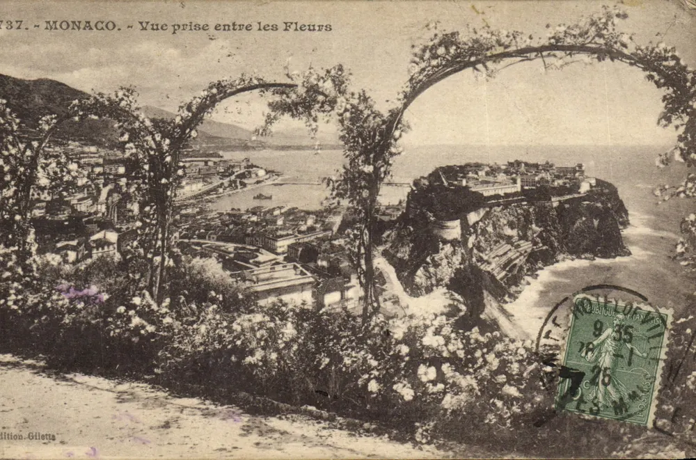 Mônaco — Vista tirada entre as Flores — Edição Gilletta, n° 137 - Frente
