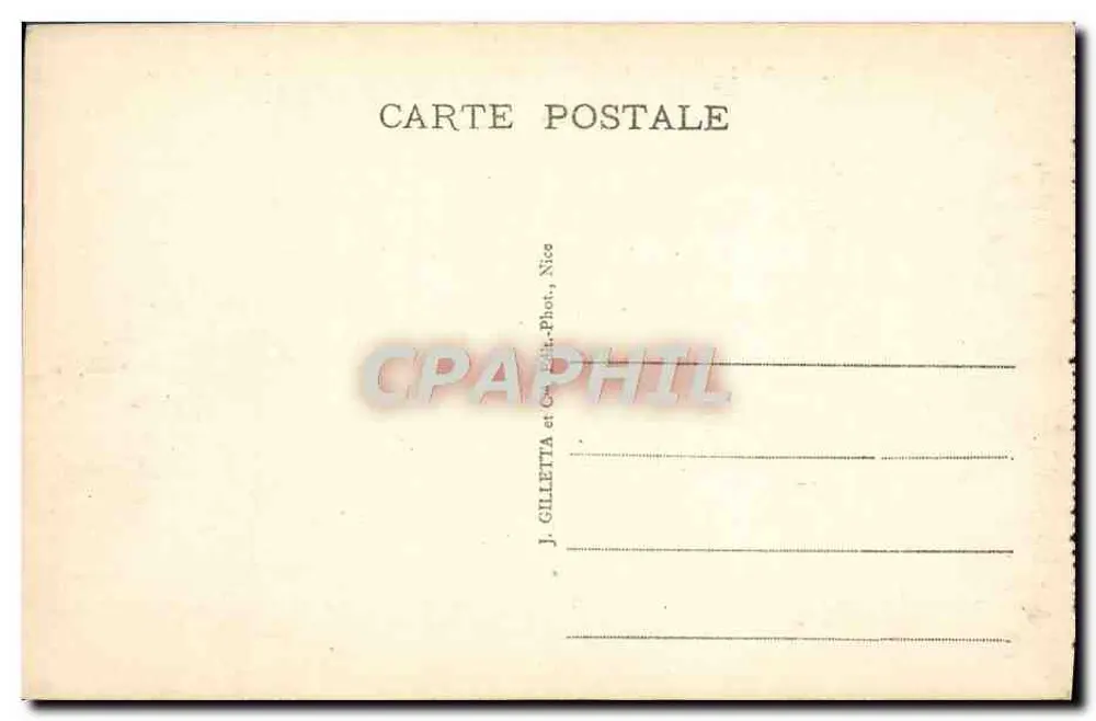 Monte-Carlo - Allgemeiner Blick von Beau Soleil - Das Casino — J. Gilletta, Nice - Rückseite