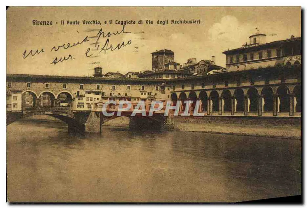 Florence - Le Ponte Vecchio et le Loggiato de Via degli Archibusieri — éditeur non visible - Awers