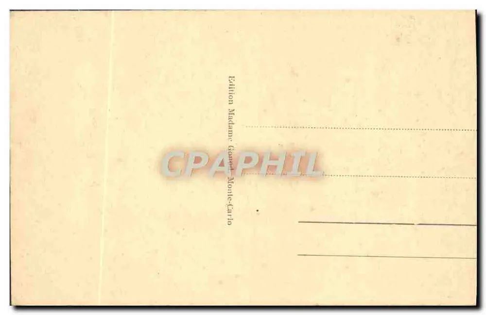 Monte-Carlo - Das Casino und die Gärten — Edition Madame Gonet, Monte-Carlo, n° 259 - Rückseite