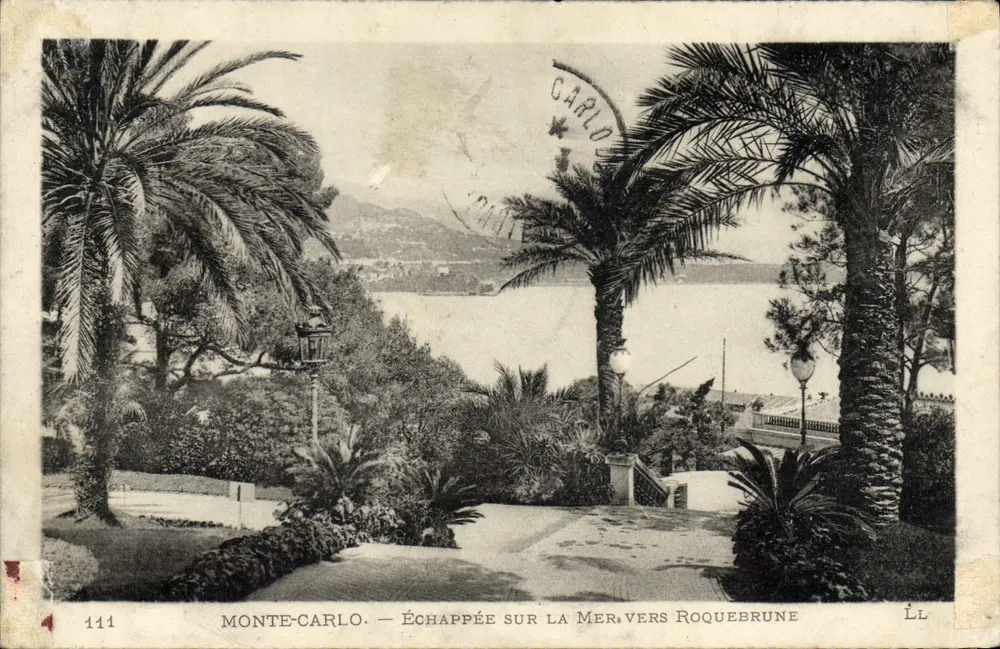 Monte-Carlo — Vista para o mar em direção a Roquebrune — LL, n°111 - Frente