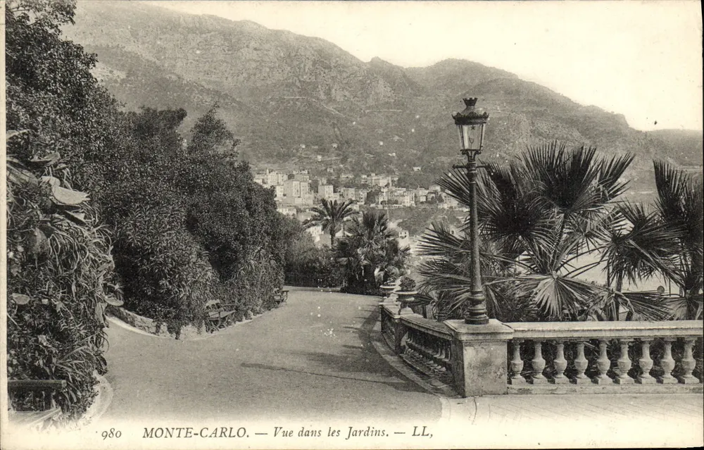 Monte-Carlo — Vista nos Jardins — LL, n° 980 - Frente