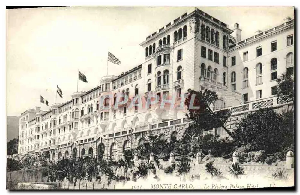 Monte-Carlo — Le Riviera Palace-Hôtel — editor LL, n° 1955 - Anverso