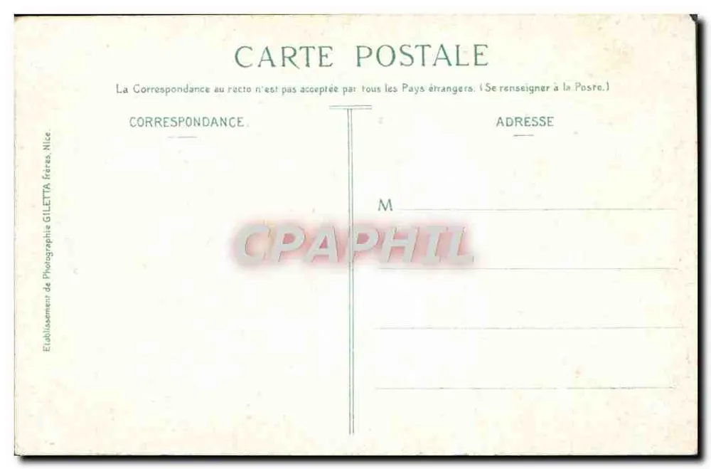 Monte-Carlo — Ein Eckbereich der Casino-Gärten — Edition Giletta, Foto Nice - Rückseite