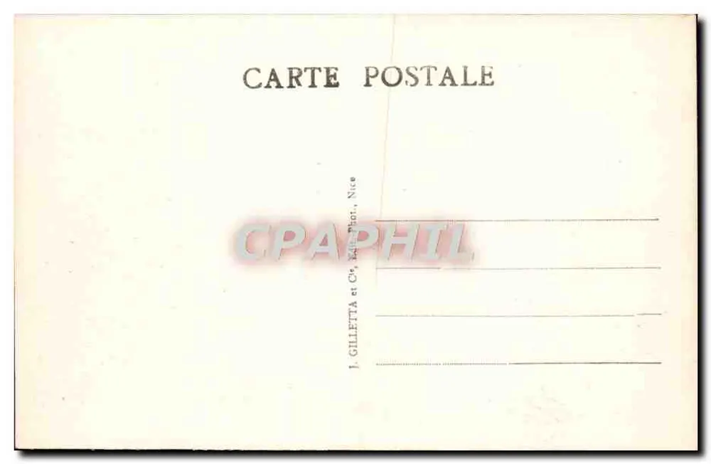 Monte-Carlo — Das Casino und die Gärten — Les Boulingrins — J. Gilletta, Nizza, Nr. 700 - Rückseite