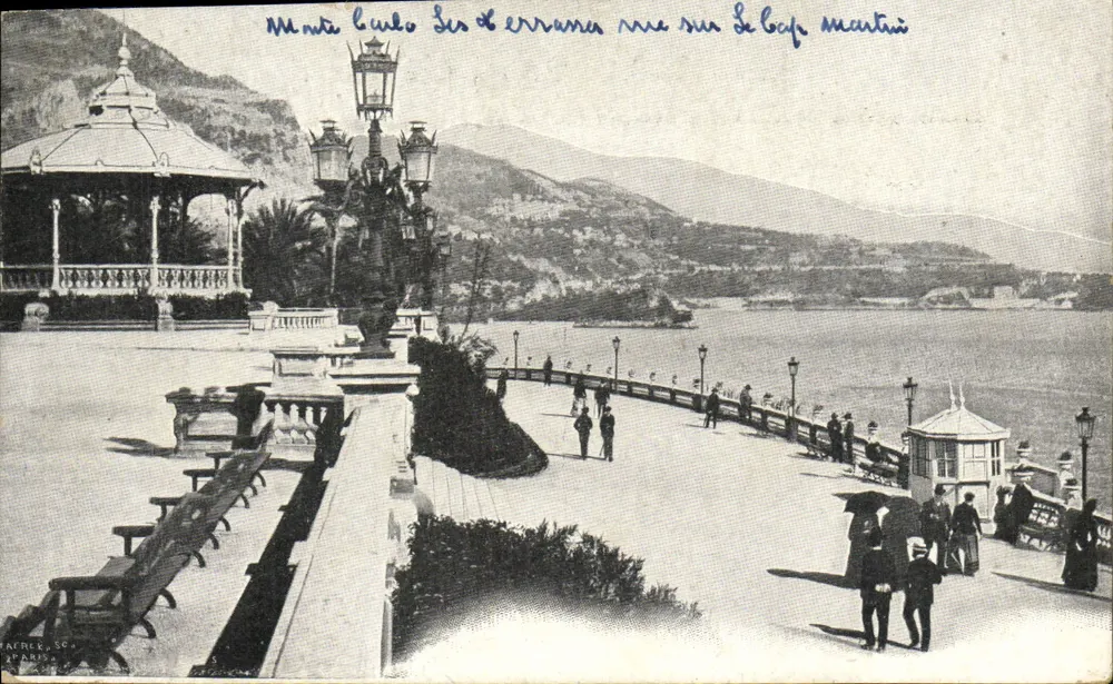 Monte Cubo - Les Terrasses Blick auf das Café Mantua — Verlag FACREK, SC, Paris - Vorderseite