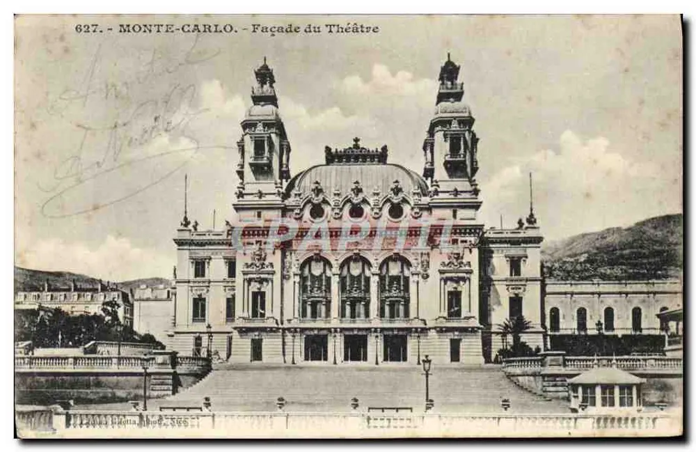 Monte-Carlo - Fachada do Teatro — Editor: Édouard Bilotta, N° 627 - Frente