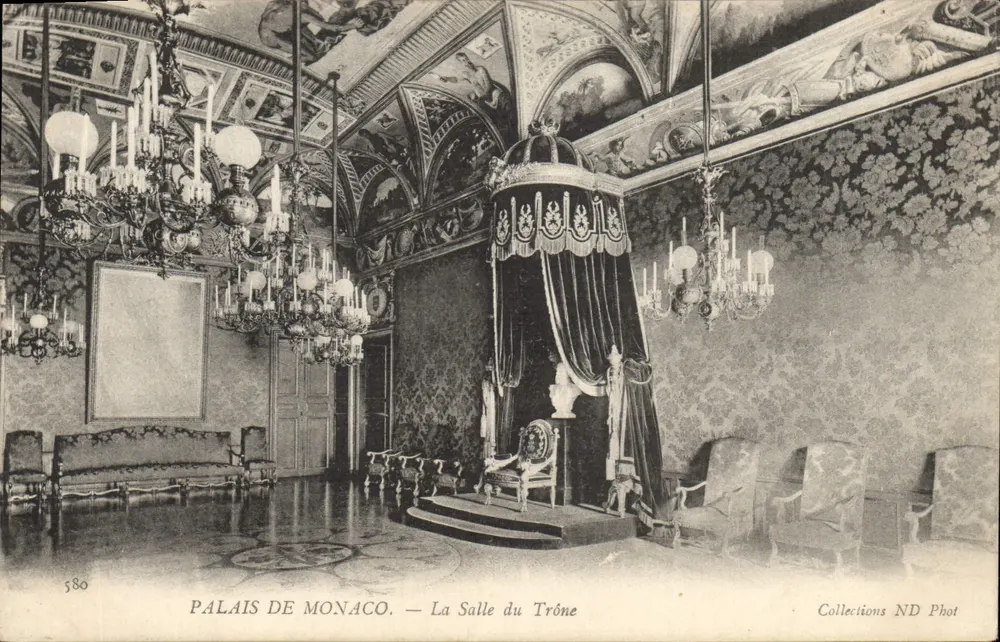 Paleis van Monaco — De Zaal van het Troon — Collecties ND Phot, n° 580 - Voorkant