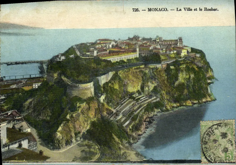Mônaco — A Cidade e o Rochedo — Edição Giletta, Nice, n°726 - Frente