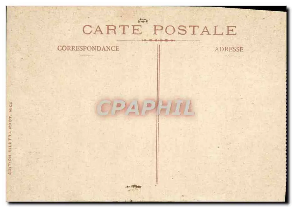 Mônaco — A Cidade e o Rochedo — Edição Giletta, Nice, n°726 - Verso