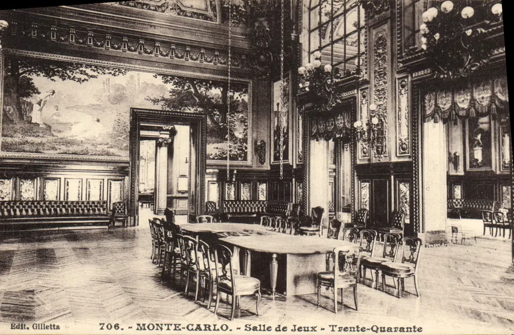 Monte-Carlo — Ansicht des Trente-Quarante-Spielraums — Verlag Gilletta n°706 - Vorderseite