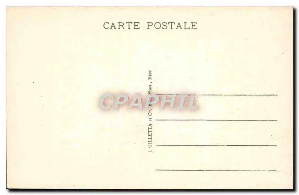 Monte-Carlo — Ansicht des Trente-Quarante-Spielraums — Verlag Gilletta n°706 - Rückseite