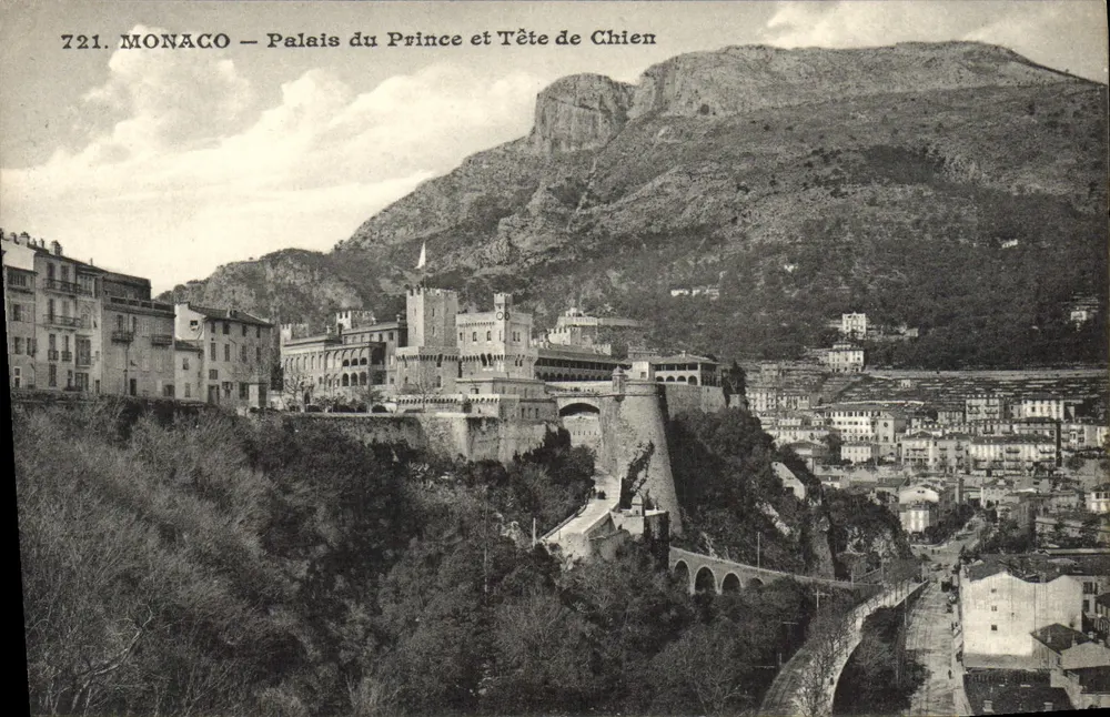 Monaco — Palast des Prinzen und Tête de Chien — Verlag Guleta, Nice, n° 721 - Vorderseite