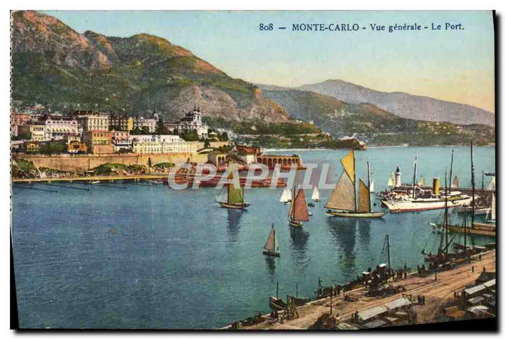 Monte-Carlo — Allgemeine Ansicht — Der Hafen — Édition Giletta Phot. Nice - Vorderseite